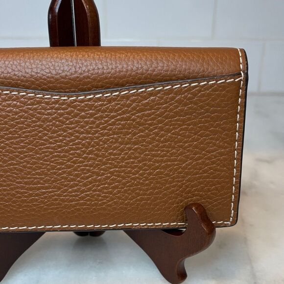 Michael Kors Wallet Leather Pebbled Slip Snap Closure Flap Wallet - Picture 6 of 16